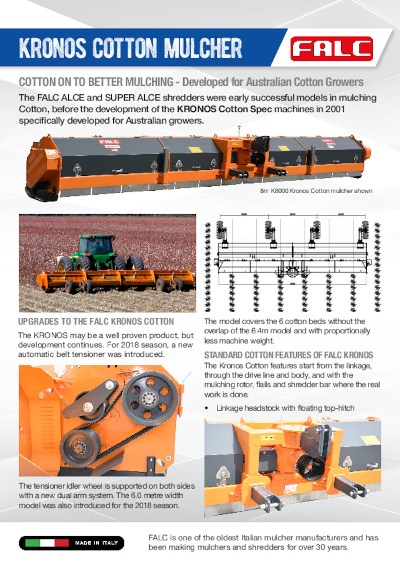 Kronos Cotton Mulcher LEAFLET